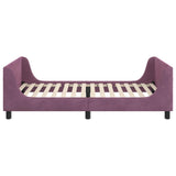 Children's Bed Frame with Headboard Purple 90 x 190 cm Velvet 42010881