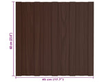 Roof Panel 36 pcs Brown 60 x 45 cm Galvanised steel 42047106
