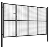 Garden Gate Steel 350x175 cm Anthracite 144326