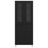 Highboard Black Oak 69.5 x 34 x 90 cm Engineered Wood 3402713