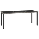 Outdoor Dining Set Grey and Black 3100418