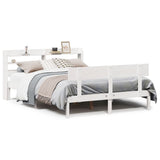 Bed Frame without Mattress White 140x190 cm Solid Wood Pine 3306612