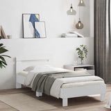 Bed Frame with LED White 80 x 200 cm Engineered Wood 8008987