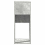 ZNTS Computer Tower Stand with Drawer Concrete Grey 30x44x74 cm 858734