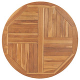 Tabletop Natural Teak Solid teak wood 90 cm diameter Durable 48987