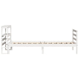 Bed Frame without Mattress White 75x190 cm Small Single Solid Wood Pine 3305811