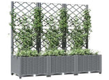 Garden Planter Light Grey 120 x 40 x 136 cm 153274