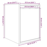 Wall Cabinets 2 pcs White 30x30x40 cm Solid Wood Pine 813478