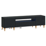 LED TV Cabinet Black Engineered Wood 896246