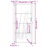 Garden Gate Anthracite 100x200 cm Steel Grass Design 153171