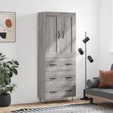 Highboard Grey Sonoma 69,5x34x180 cm Engineered Wood 3199783