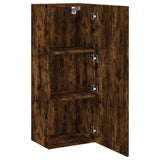 TV Wall Cabinet Smoked Oak 40.5x30x102 cm Engineered Wood 836935