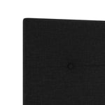 ZNTS LED Headboard Button Tufted Black 90 cm Fabric 3338098