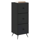 Drawer Cabinet Black 33 x 34.5 x 90 cm Engineered Wood 895536