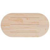 Table Top White 100x50x2.5 cm Solid Wood Pine Oval 824361
