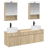 Bathroom Cabinet Set 5 pcs Sonoma Oak 50 x 14.5 x 70 cm 3406601