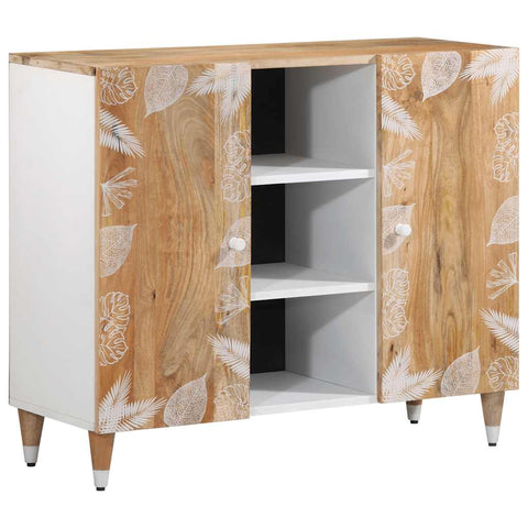 ZNTS Sideboard 90x33.5x75 cm Solid Wood Mango 4018692