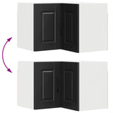 Wall Corner Cabinet PORTO Black 57 x 57 x 40 cm Engineered Wood 885306