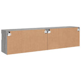 TV Wall Cabinets with LED Lights 2 pcs Grey Sonoma 80x30x40 cm 837208