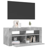 TV Cabinet with LED Lights Concrete Grey 90x35x40 cm 804323