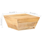 Coffee Table V-shape 66x66x30 cm Solid Mango Wood 320387