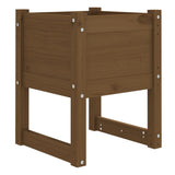 Planters 2 pcs Honey Brown 40x40x52.5 cm Solid Wood Pine 822114