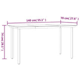 Garden Dining Set Grey PE rattan Medium UV-resistant materials 3213619
