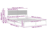 Bed Frame with Storage and Headboard Sonoma Oak 135 x 190 cm 3414391