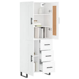Highboard White 69.5x34x180 cm Engineered Wood 3200025