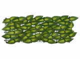 Balcony Screen with Leaves Green and Yellow 500 x 75 cm 42040670