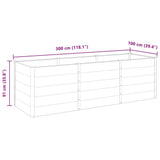 Garden Raised Bed 300x100x91 cm WPC Grey 318102