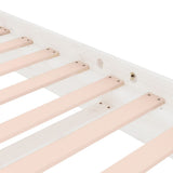 819893 Bed Frame without Mattress White Solid Wood 90x200 cm
