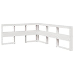 ZNTS Bookcase Bed without Mattress White 160x200cm Solid Wood Pine 3324494