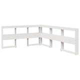 Bookcase Bed without Mattress White 160x200cm Solid Wood Pine 3324494