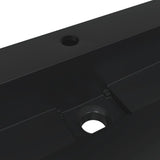 Wash Basin 120x46x11 cm Mineral Cast/Marble Cast Matt Black 155983