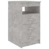 Drawer Cabinet Concrete Grey 40x50x76 cm Engineered Wood 801809