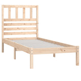 Bed Frame Natural Solid Pine wood Single Bed Frame Rectangular 3100988