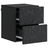 Wall-Mounted Bedside Cabinet Black 34.5 x 33 x 40 cm 898807