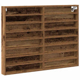 Display Cabinet Wall-Mounted Old Wood 100 x 8.5 x 75 cm 869186