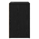 Bedside Cabinet Black Oak 35 x 50 x 60 cm Engineered Wood 881062