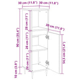 Bathroom Cabinet Sonoma Oak 30x30x100 cm Engineered Wood 849670