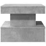 Coffee Table with LED Lights Concrete Grey 50x50x40 cm 839843