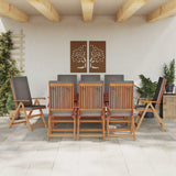Garden Chair 8 pcs Brown and Grey 57 x 71.5 x 104 cm 3375768