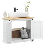 Sink cabinet with Shelf White 73 x 33 x 60 cm Solid Pine Wood 42024957