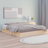Bed Frame without Mattress 150x200 cm King Size King Size Solid Wood 820671