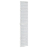 Room Divider 3 Panels White Solid Wood Paulownia 358781