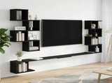 Wall-Mounted TV Shelf Black Oak 200 x 15 x 94 cm 8012301