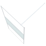 Walk-in Shower Wall White 100x195 cm Clear ESG Glass 152152