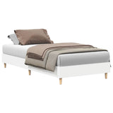 Bed Frame No Mattress White 100x200 cm Engineered Wood 861039