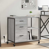 Cabinet with Charging Station Grey Sonoma 76 x 41 x 72 cm 859838